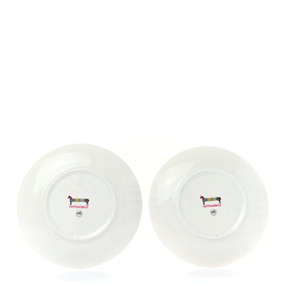 Hermes Porcelain Hippomobile Dessert Plate Set of 2 3 of 6