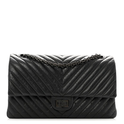 Chanel Aged Calfskin Chevron Quilted 2.55 Reissue 226 So Black 1 of 7