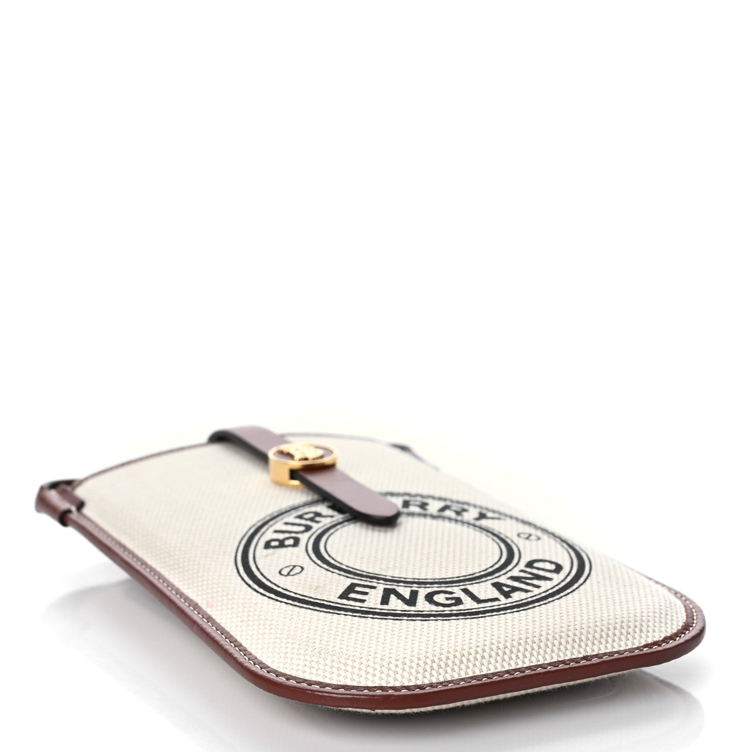Burberry Canvas Callfskin Anne Phone Case With Strap White Tan 4 of 8