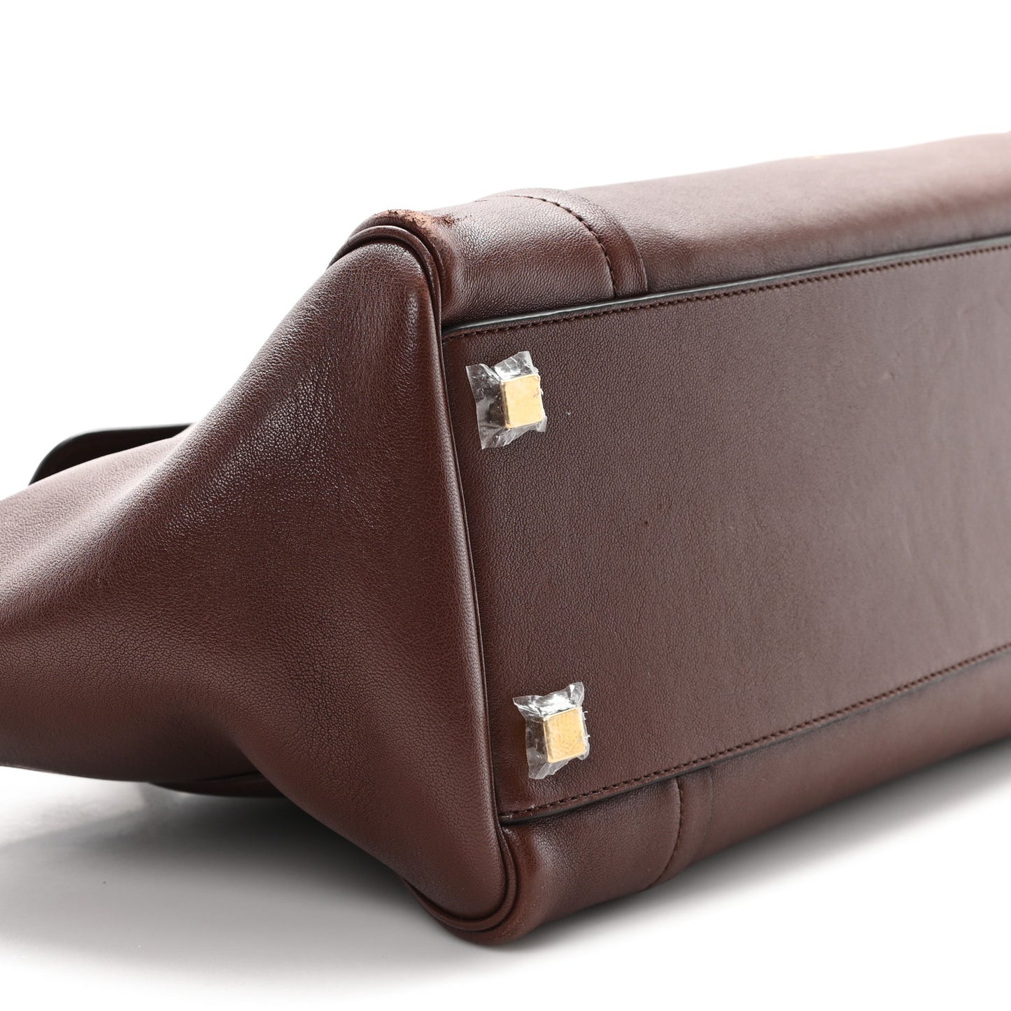 Supple Shiny Lambskin Medium New Luggage Brick