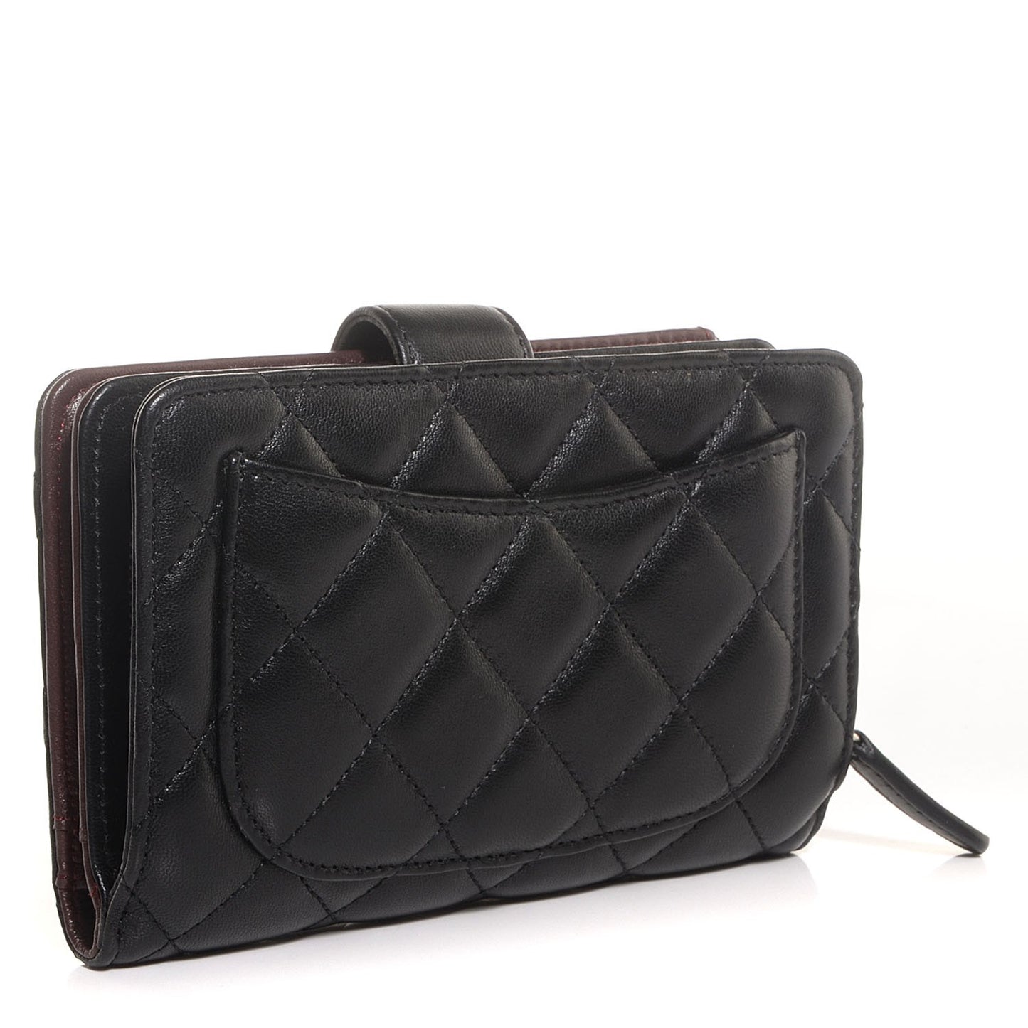 Lambskin L-Zip Pocket Wallet Black