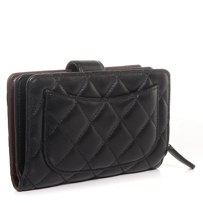 Chanel Lambskin L-Zip Pocket Wallet Black 3 of 12