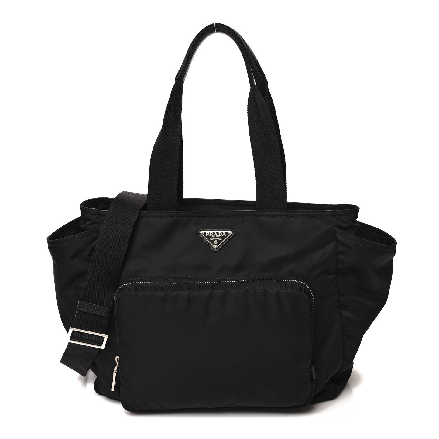 Tessuto Nylon Vela Diaper Bag Black