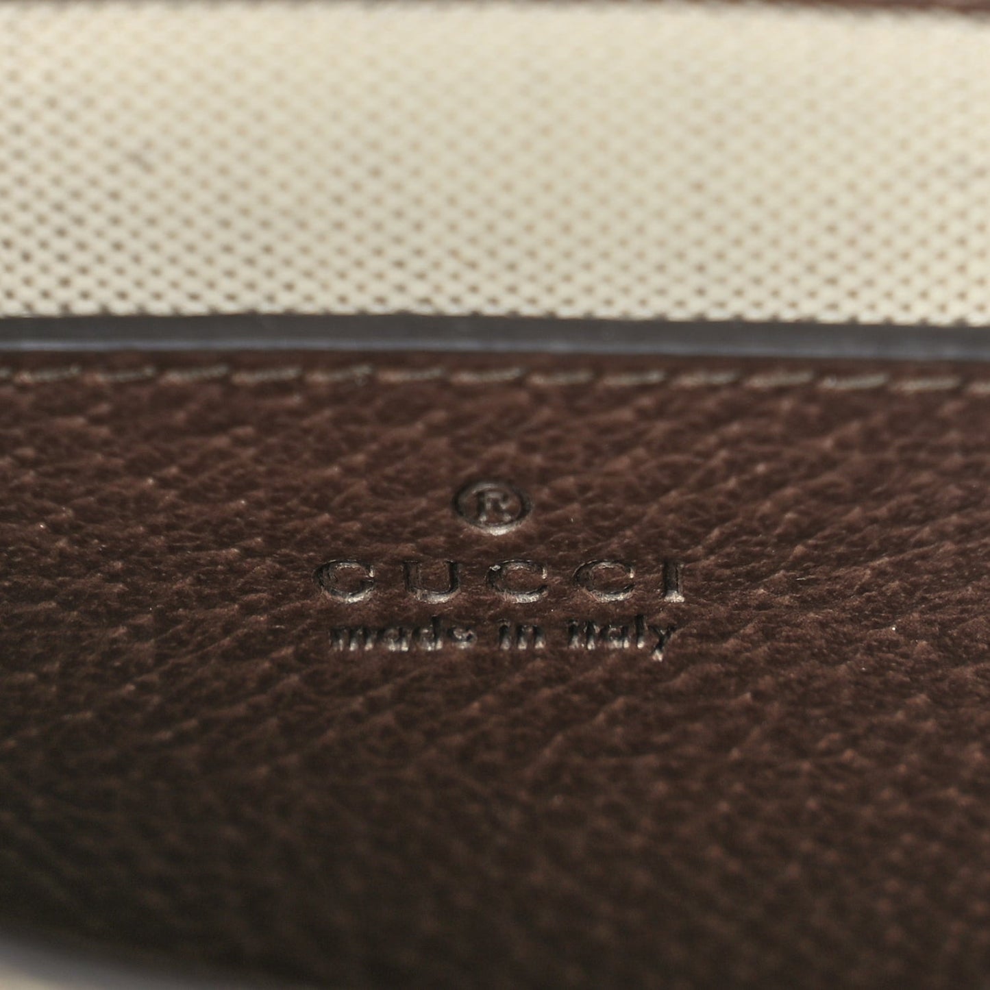 GUCCI Monogram Jumbo GG Textured Dollar Calfskin Web Mini Vertical Tote Camel Ebony New Acero