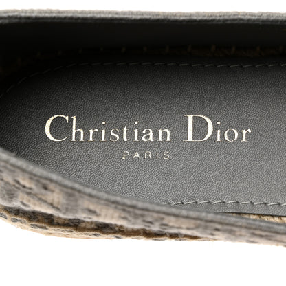 Christian Dior Oblique Embroidered Granville 15mm Espadrilles 37 Grey Stone 6 of 9