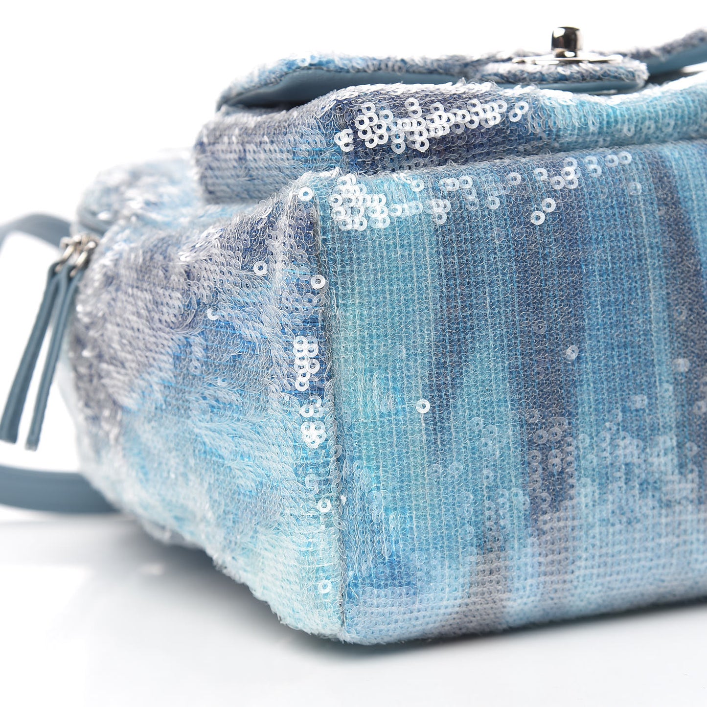 Sequin Tri-color Waterfall Backpack Light Blue