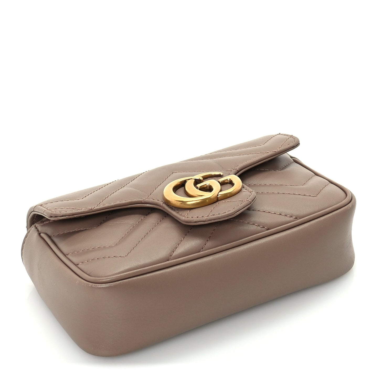 Calfskin Matelasse Super Mini GG Marmont Shoulder Bag  Porcelain Rose