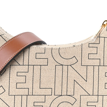 Celine Canvas Calfskin All Over Print Medium Ava Shoulder Bag  Natural Tan 6 of 7