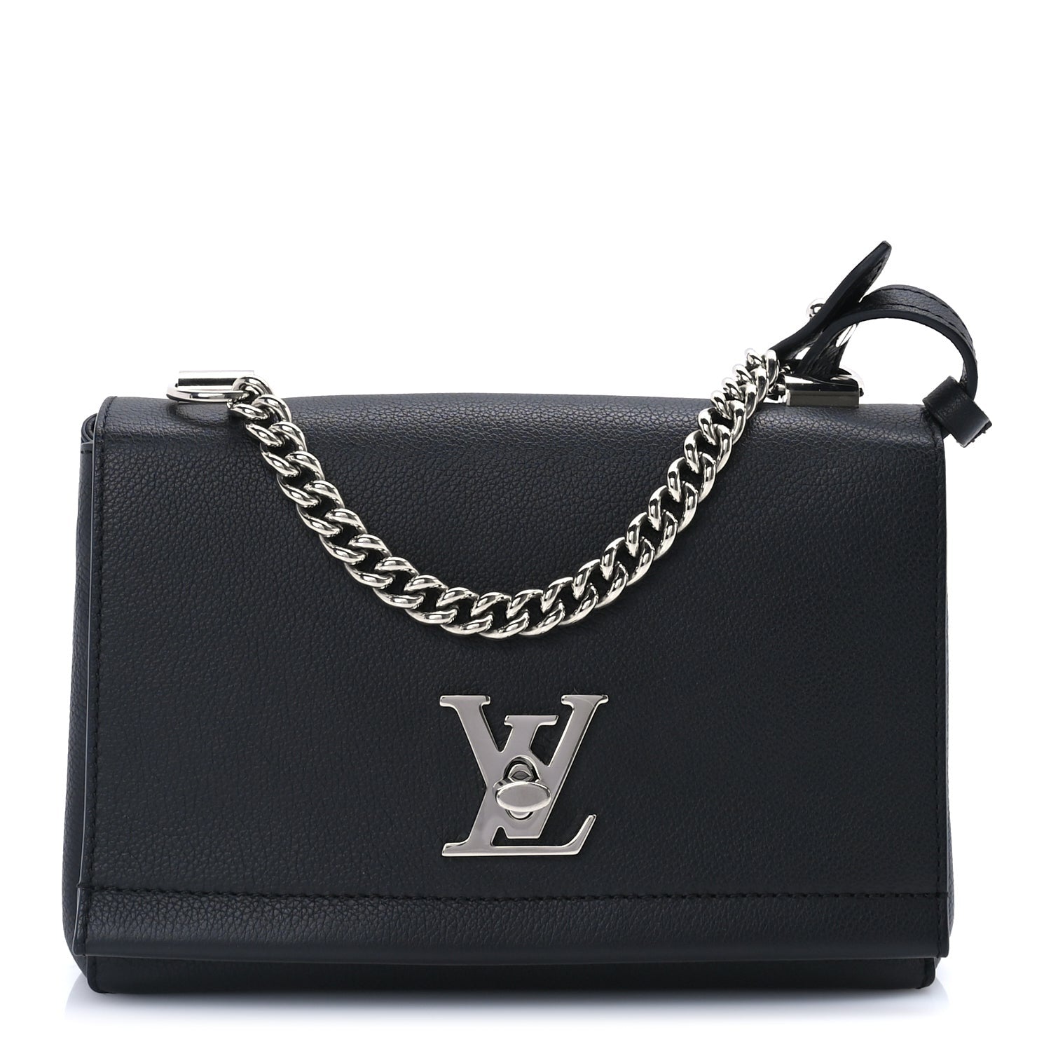Louis Vuitton Calfskin Lockme II Chain Bag BB  Black 1 of 8