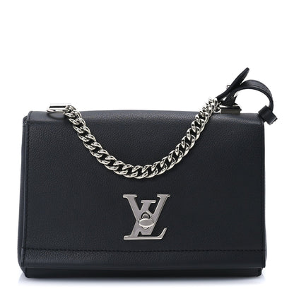 Louis Vuitton Calfskin Lockme II Chain Bag BB  Black 1 of 8