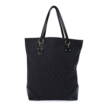 Gucci Denim Monogram Medium Handle Vertical Tote Black 1 of 8