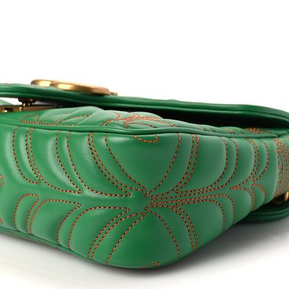 Gucci X Adidas Calfskin Matelasse Small GG Marmont Shoulder Bag Green 8 of 9
