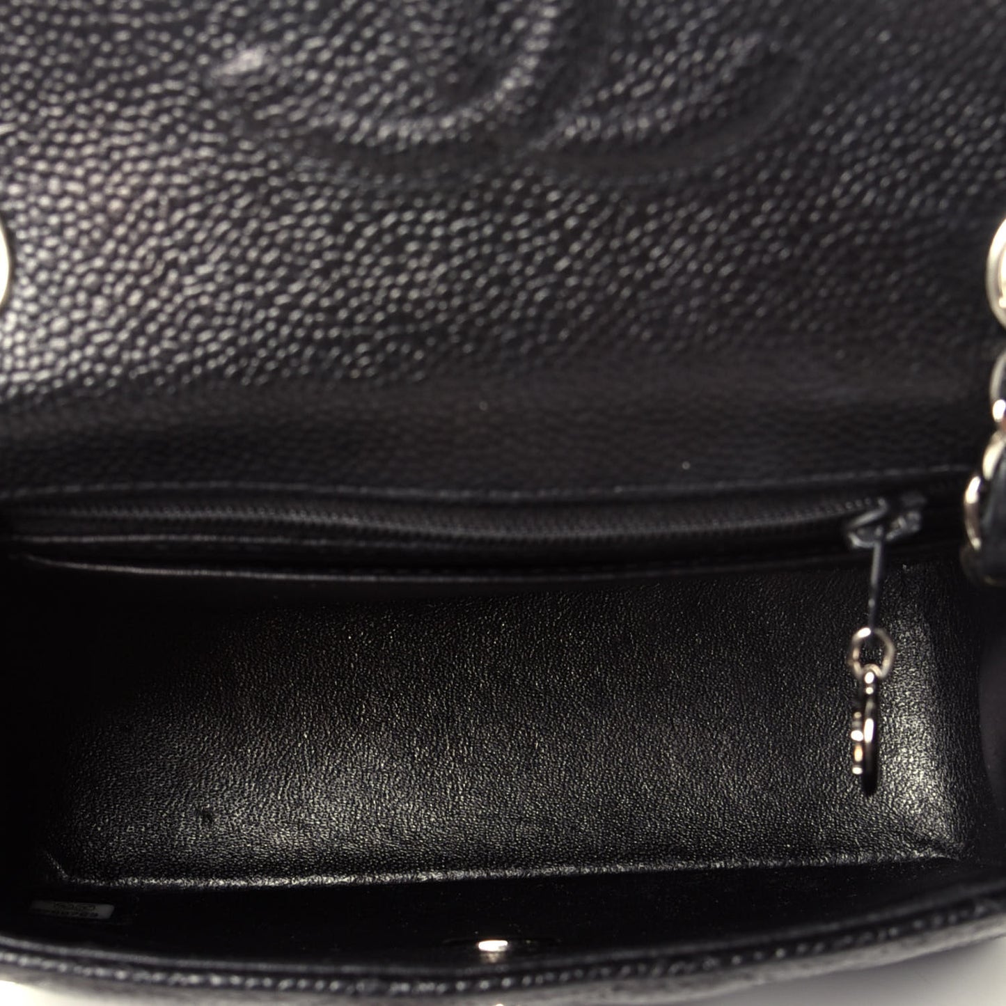 Caviar Quilted Mini Square Flap Black