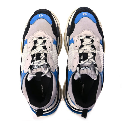 Balenciaga Fabric Mesh Mens Triple S Sneakers 43 Black Blue White 2 of 10