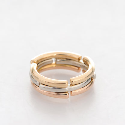 Bulgari 18K Rose Yellow White Gold Collapsible Ring 49 4.75 3 of 4