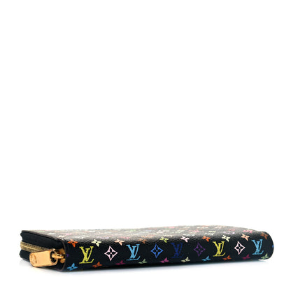 Louis Vuitton Monogram Multicolor Zippy Wallet Black Violet 4 of 8