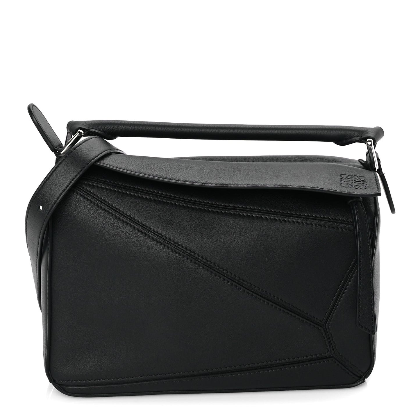 Calfskin Small Puzzle Bag  Black