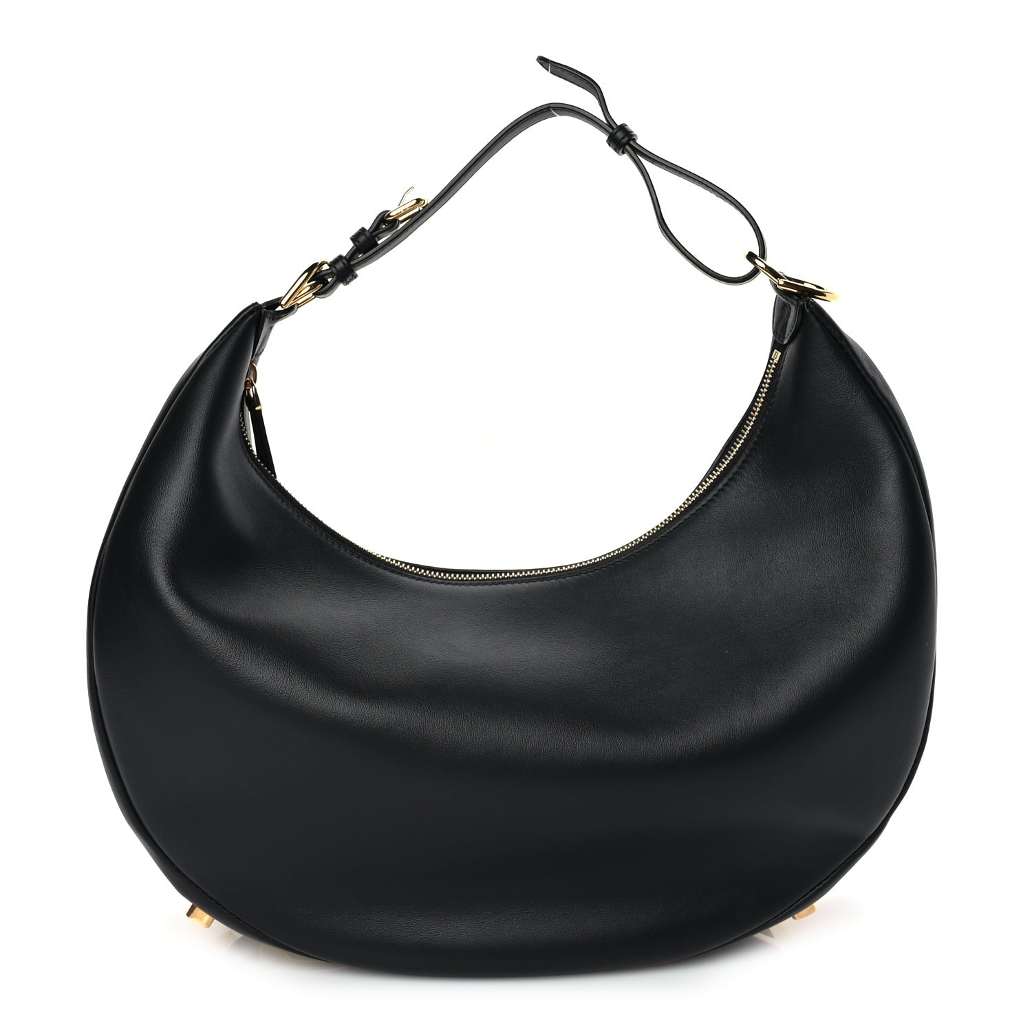 Fendi Vitello Grace Matte Medium graphy Hobo Bag Black 1 of 6