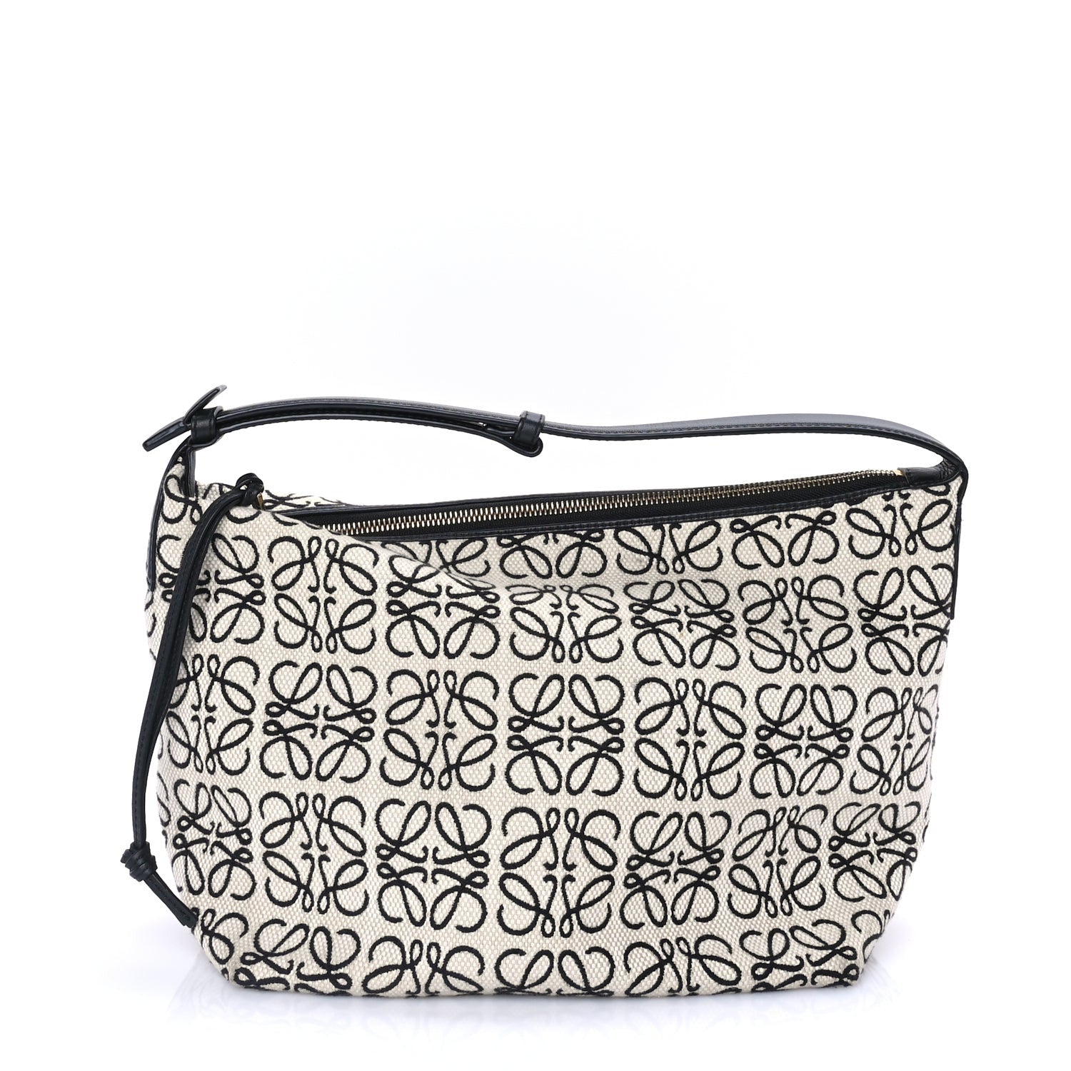 Loewe Jacquard Anagram Calfskin Large Cubi Bag Ecru Black 1 of 7
