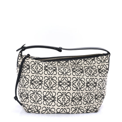 Loewe Jacquard Anagram Calfskin Large Cubi Bag Ecru Black 1 of 7