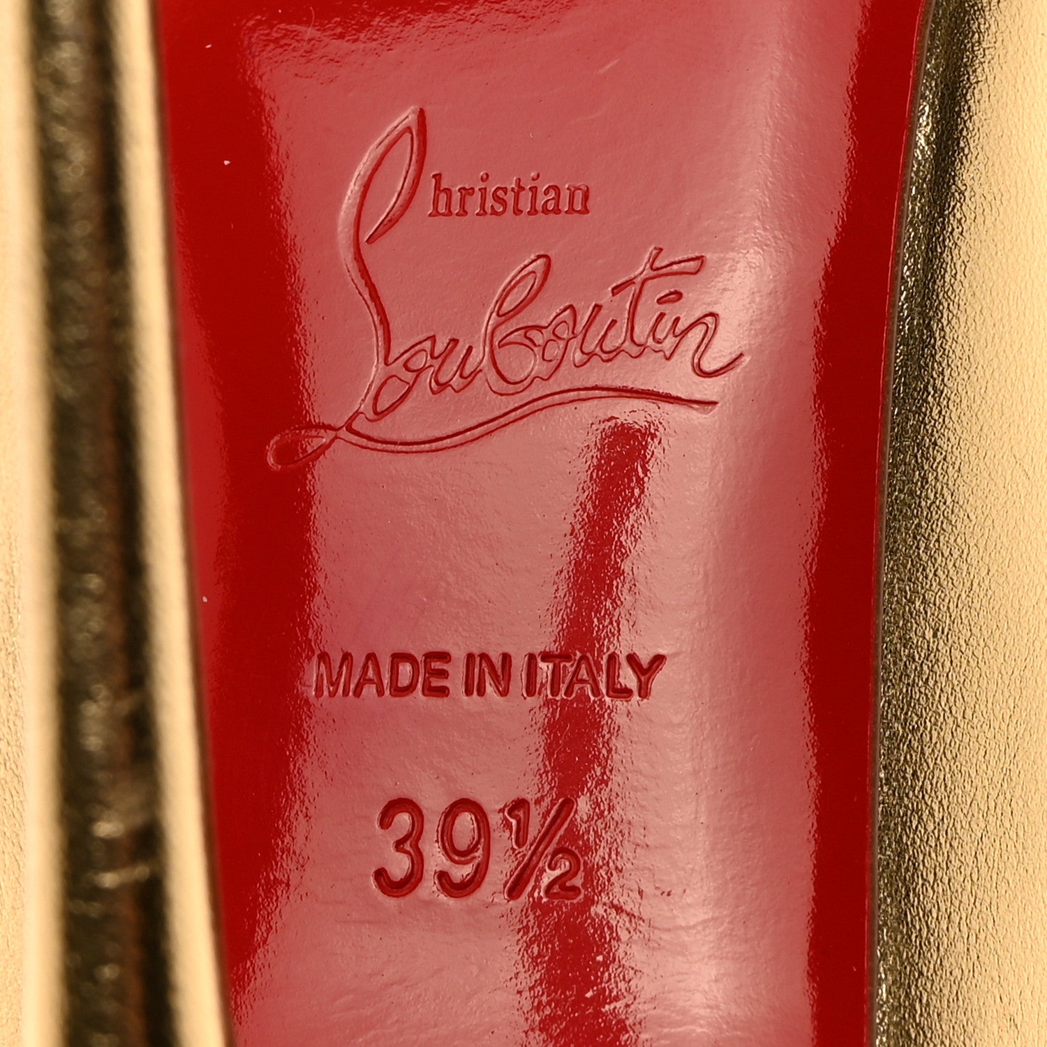 Christian Louboutin Metallic Calfskin So Kate 120 Pumps 39.5 Gold 7 of 10