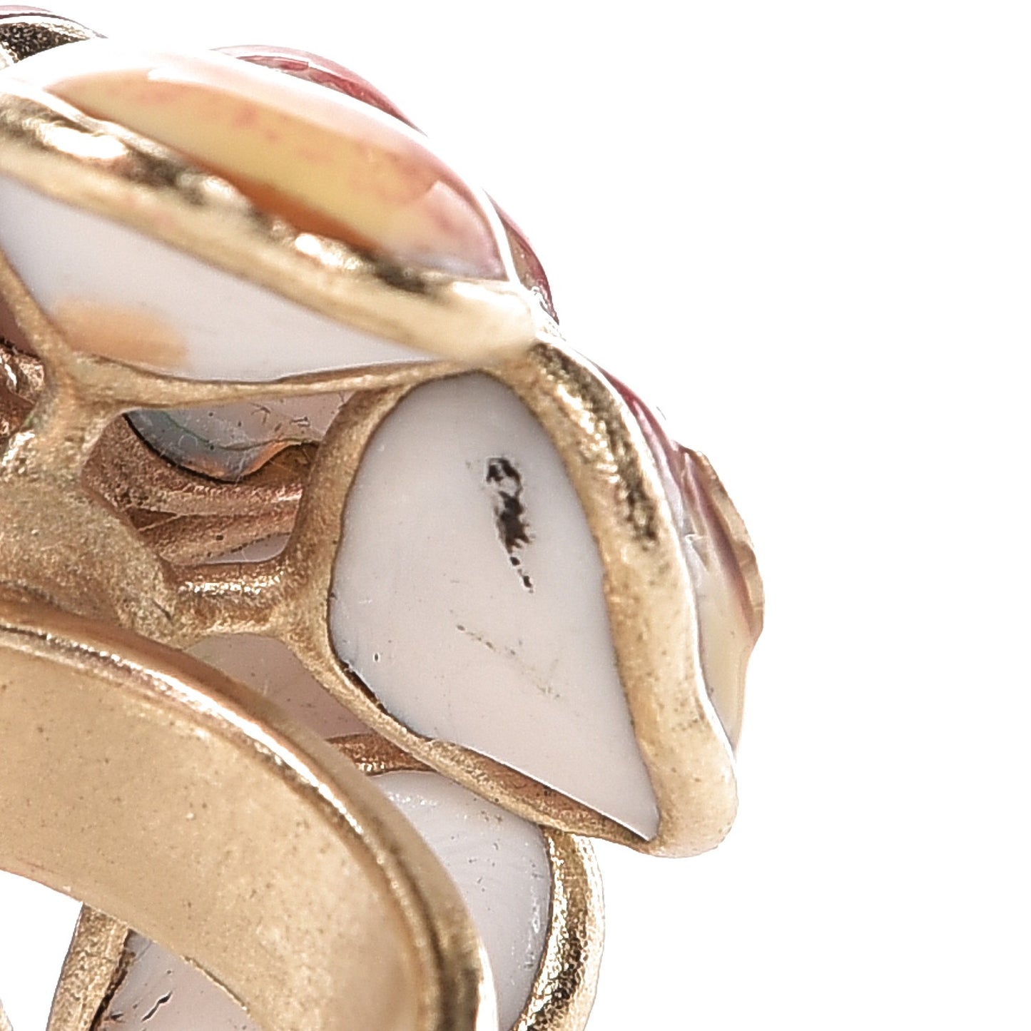 Enamel CC Camellia Ring 6.5 Pink