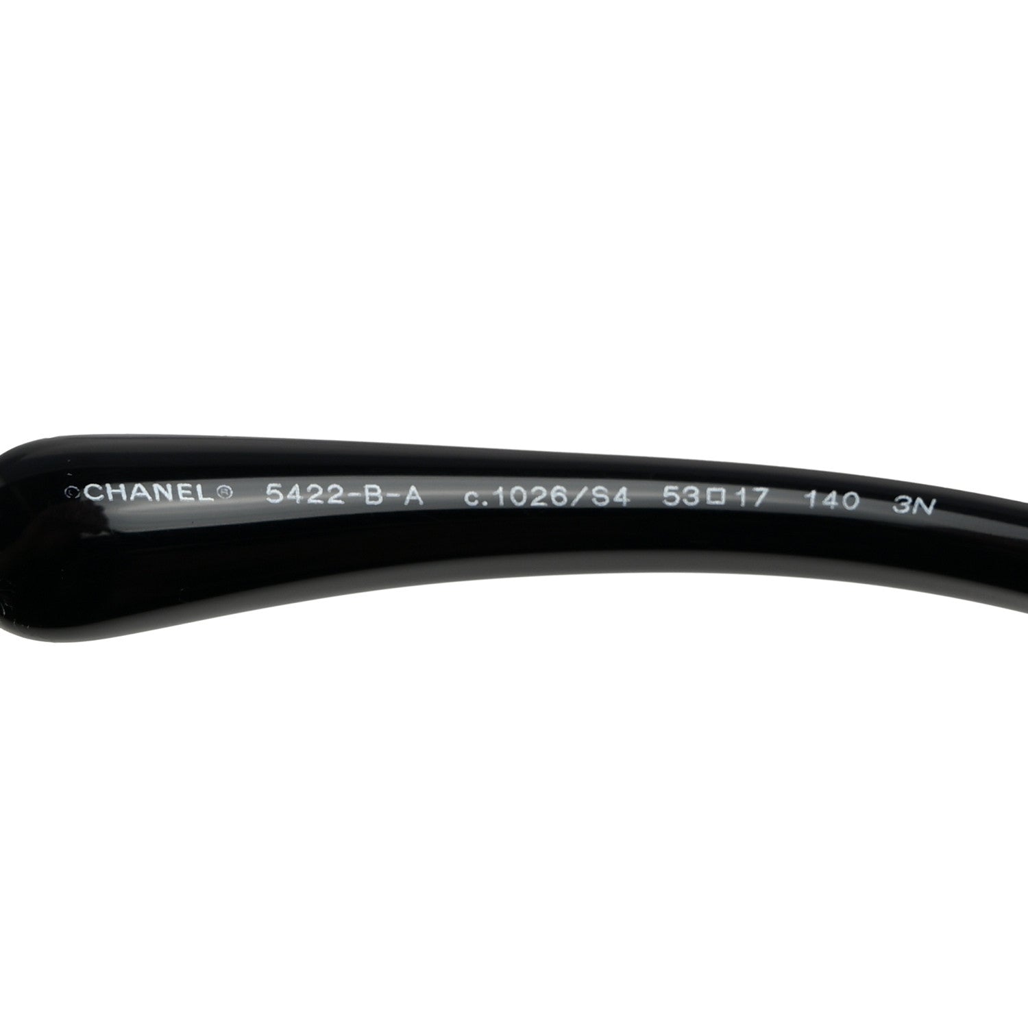 Chanel Acetate Strass Square Sunglasses 5422-B Black White 5 of 8