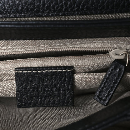 Gucci Dollar Calfskin Interlocking G Crossbody Bag Black 5 of 7