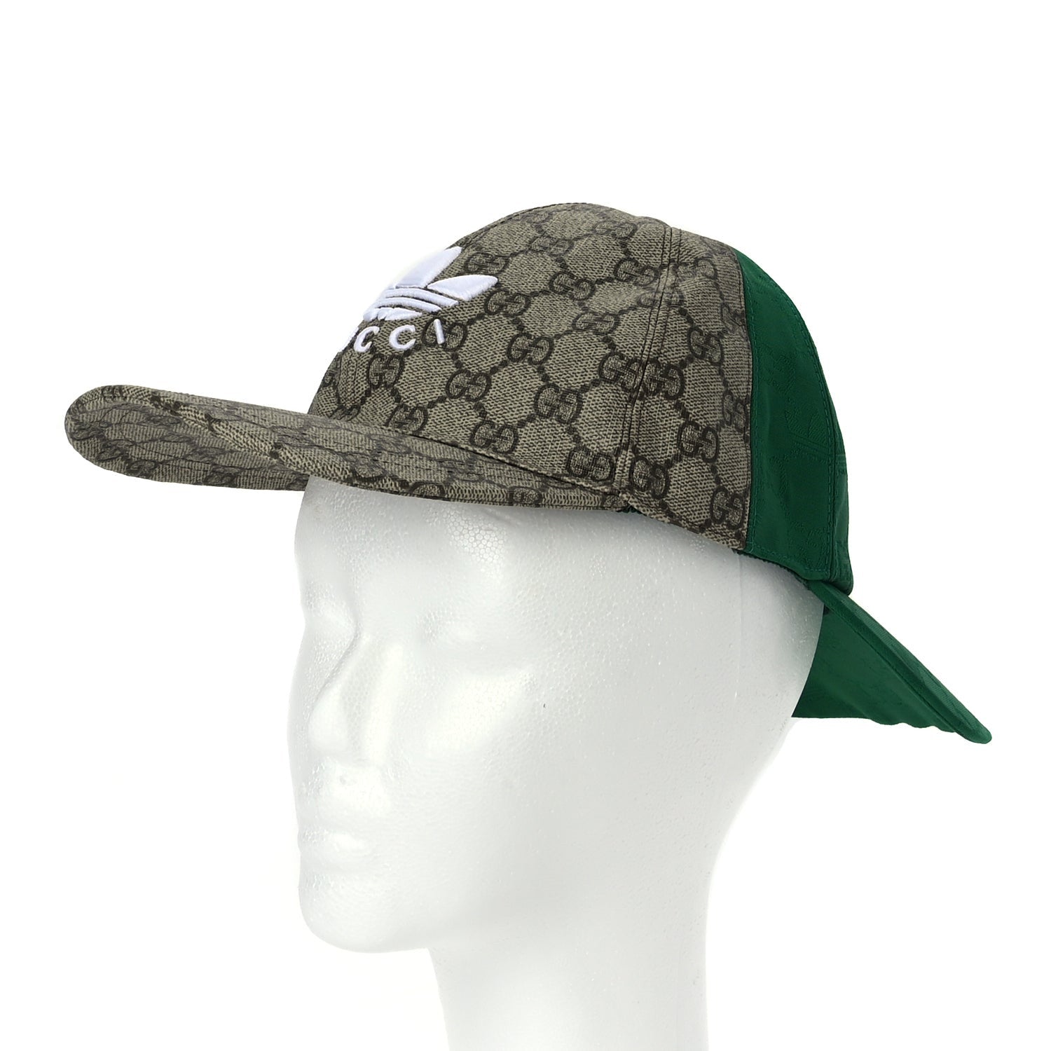 Gucci X ADIDAS GG Supreme Monogram Double Sided Baseball Hat S Beige Green 1 of 7
