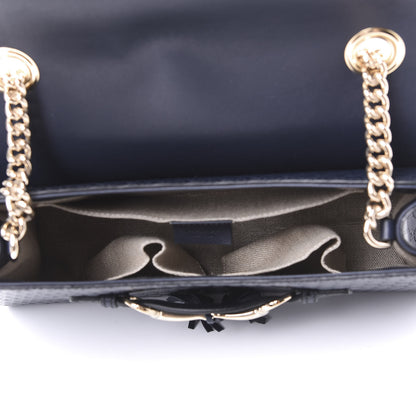 Gucci Soft Microguccissima Medium Emily Chain Shoulder Bag Blue 4 of 9