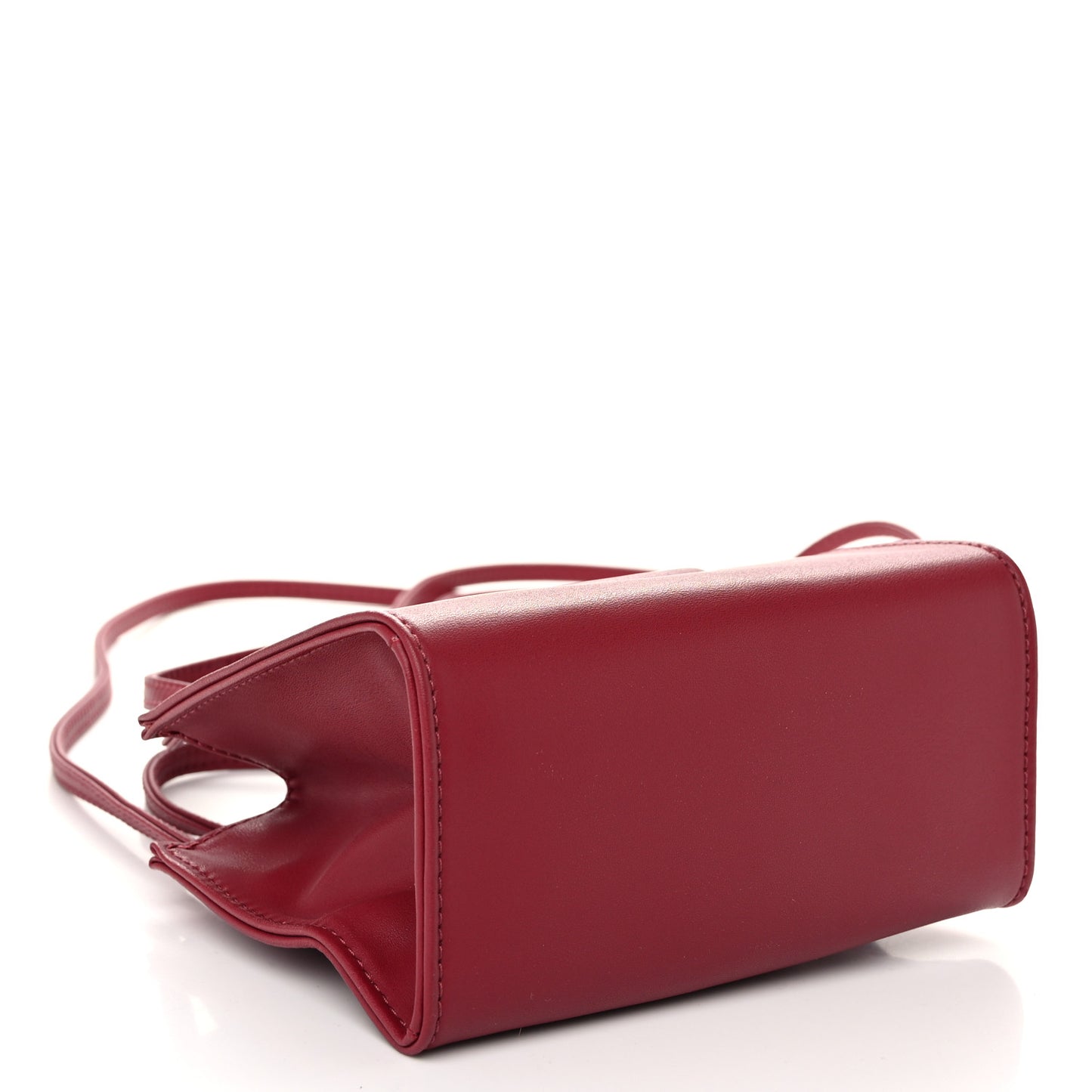 Vegan Leather Small Shopping Bag Oxblood