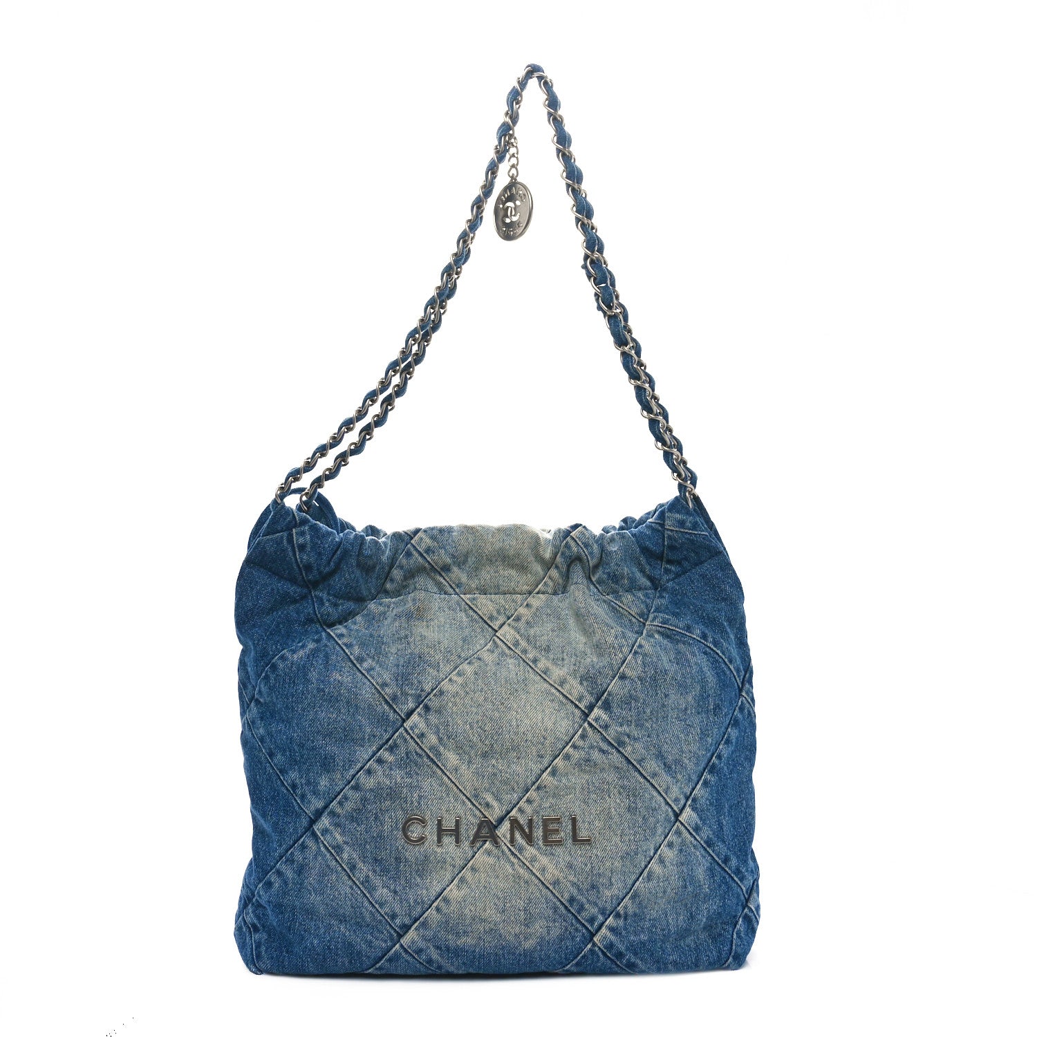 Chanel Denim Quilted Small Chanel 22 Blue 1 of 11