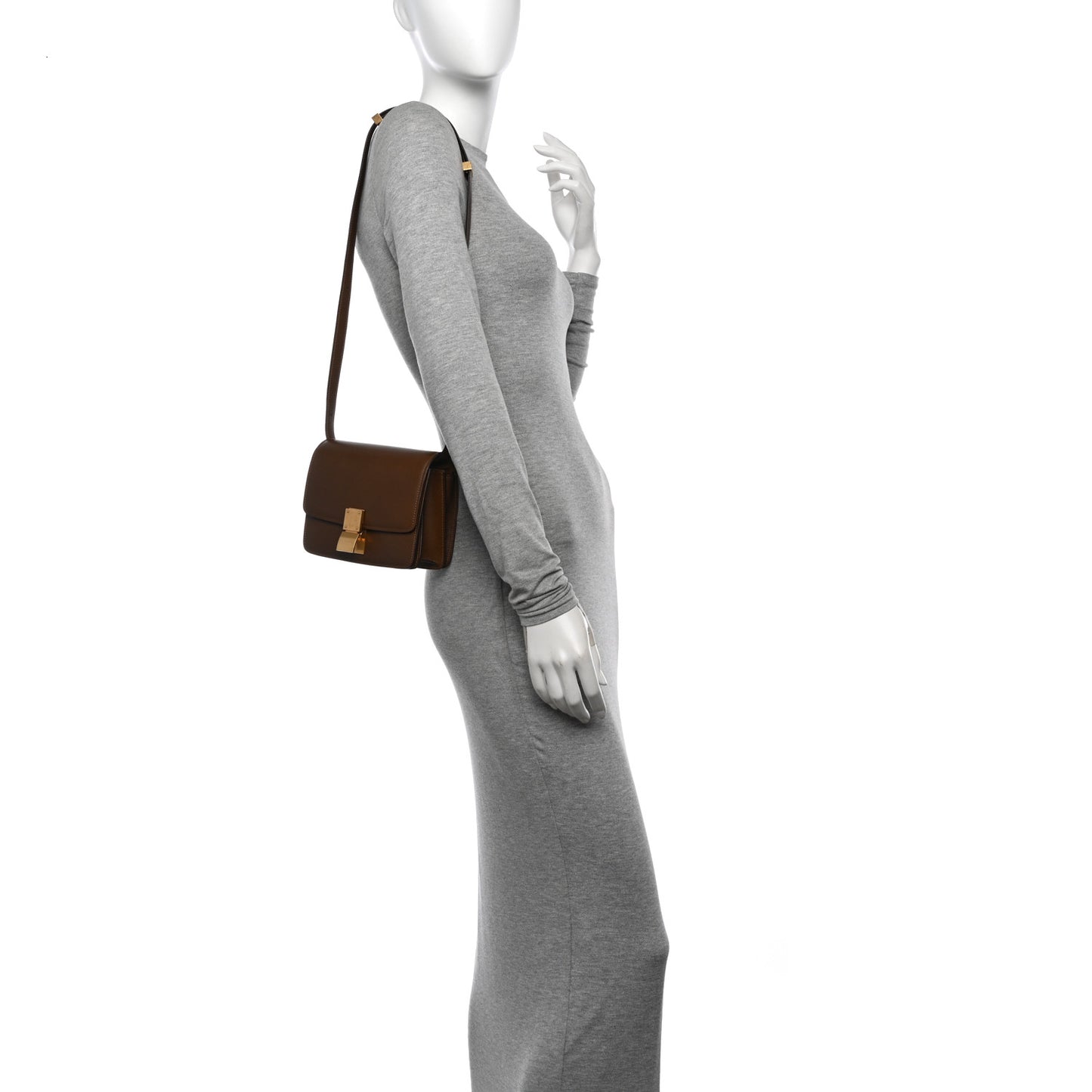 Smooth Calfskin Small Classic Box Flap Bag Camel