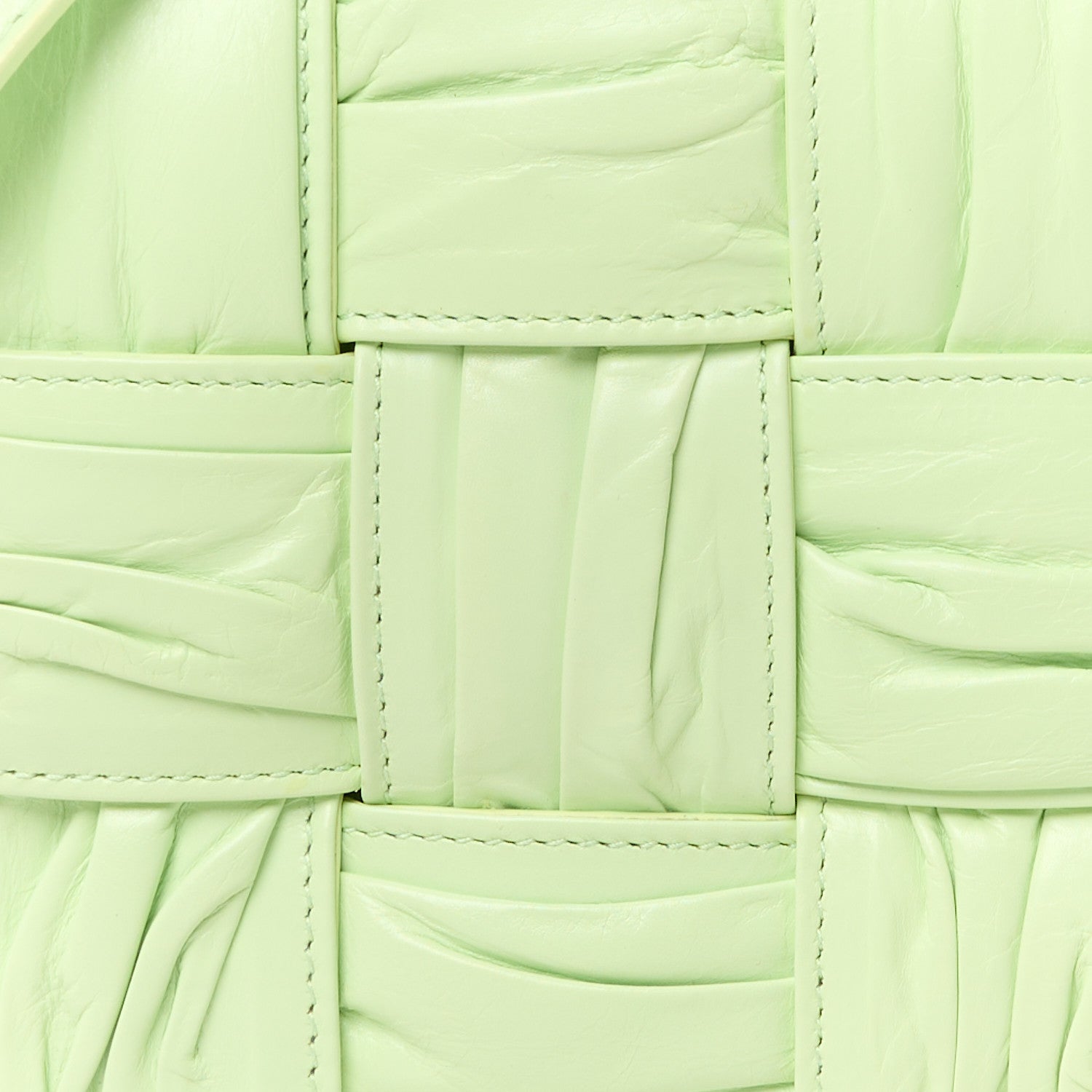 Bottega Veneta Calfskin Intreccio Plisse Cassette Crossbody Bag Fennel 8 of 10