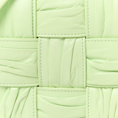 Bottega Veneta Calfskin Intreccio Plisse Cassette Crossbody Bag Fennel 8 of 10