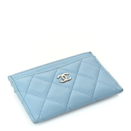 Chanel Caviar Quilted Card Holder Blue 5 of 8