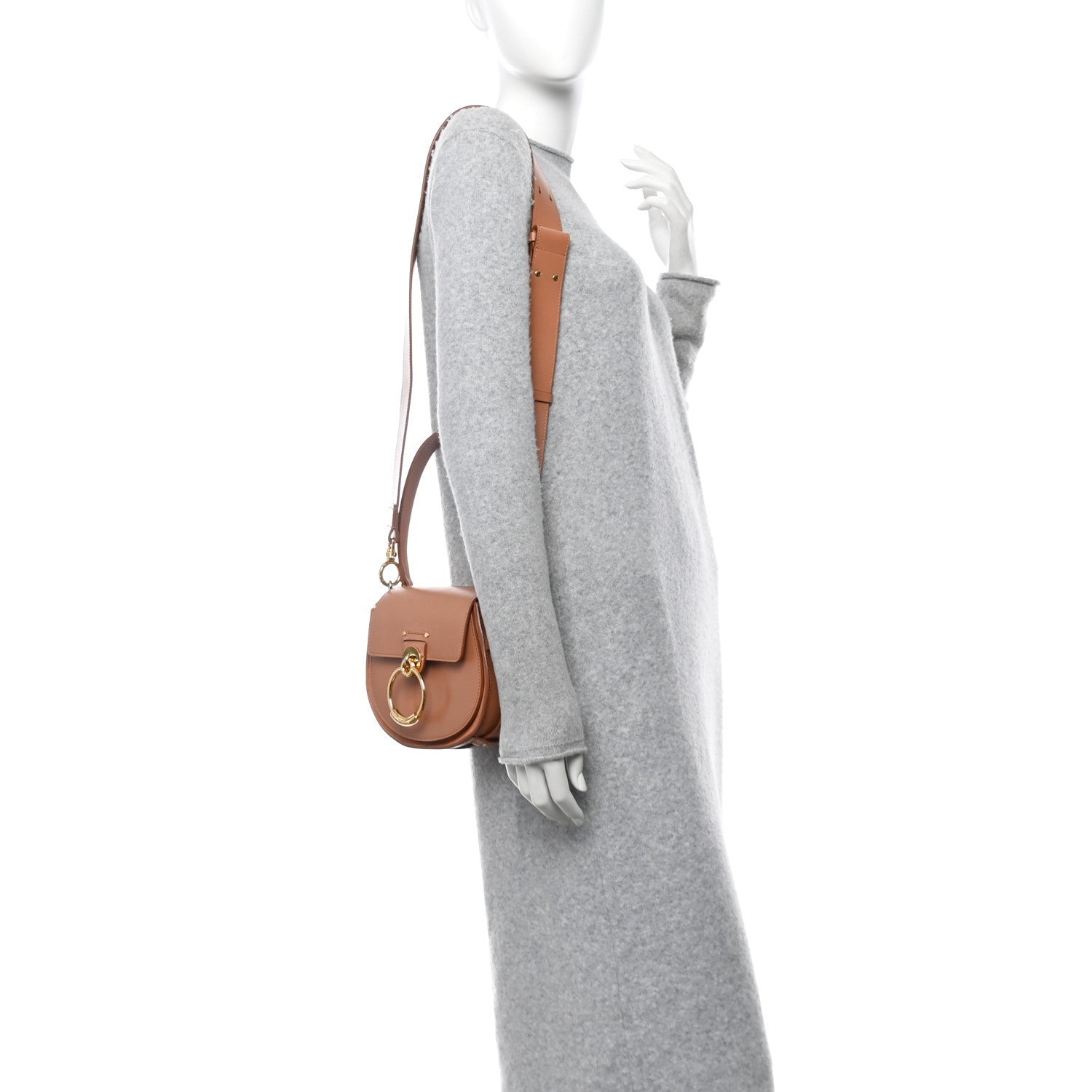 Chloe Calfskin Small Tess Bag Muted Brown 2 of 7