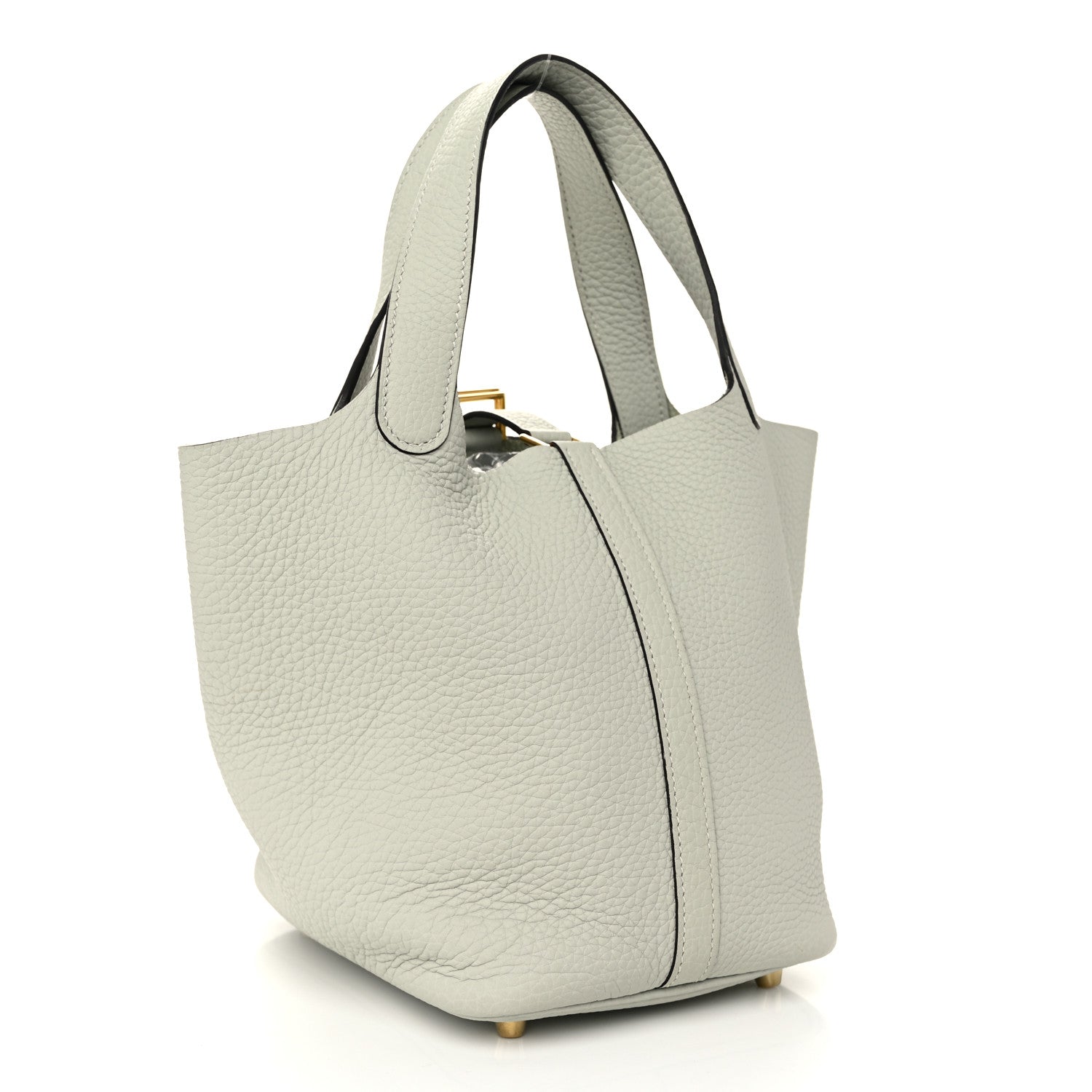 Hermes Taurillon Clemence Picotin Lock 18 Gris Neve 3 of 10