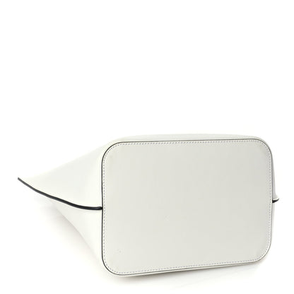 Versace Vitello Large Virtus Bucket Bag Optical White 3 of 9