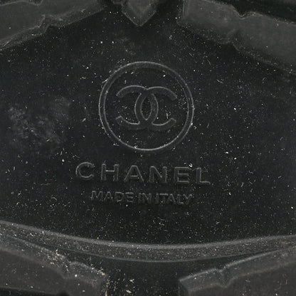 Chanel Calfskin Quilted Buckle Biker Boots 36 Black 7 of 9