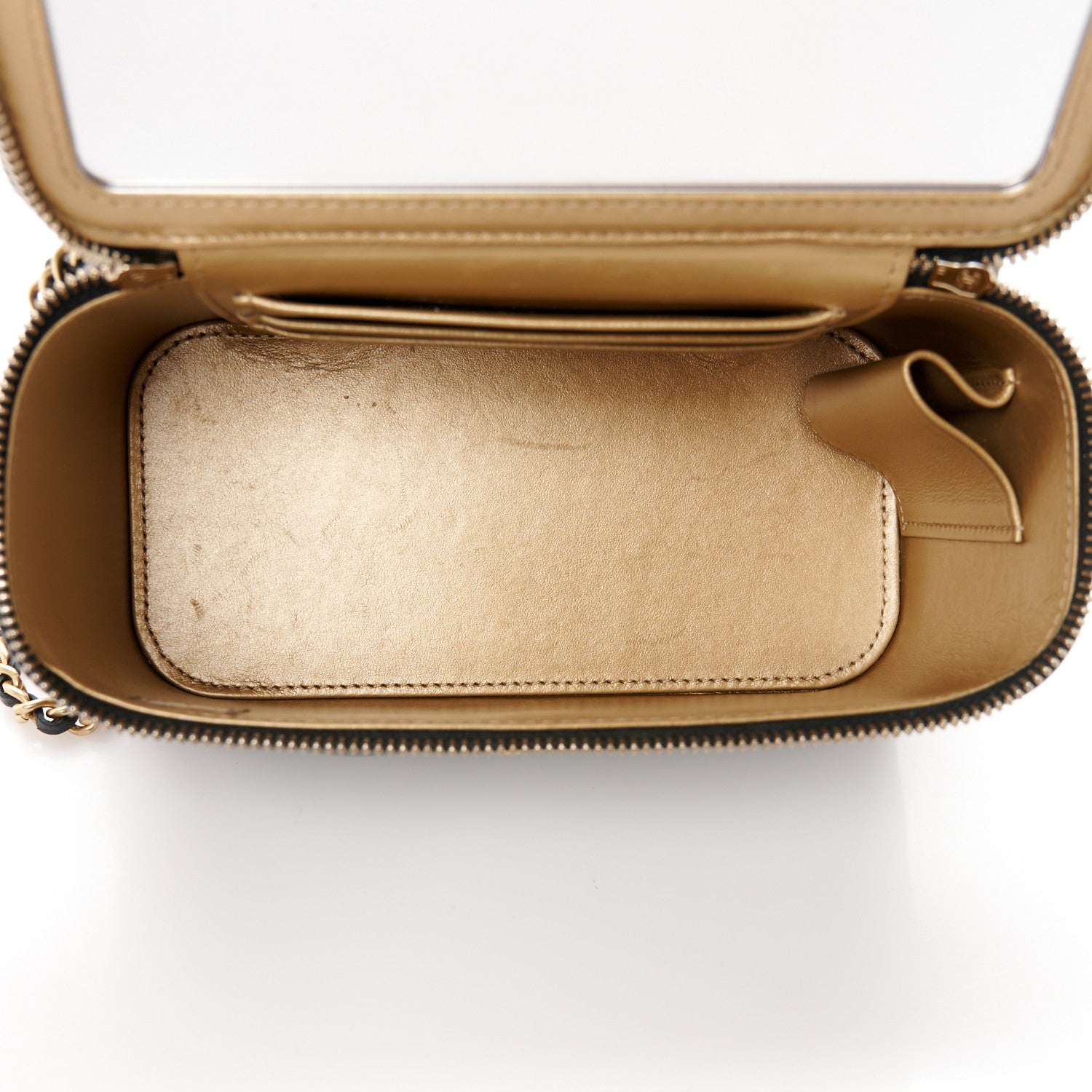 Chanel Lambskin Quilted Pearl Crush Small Vanity Case With Chain Black 5 of 10