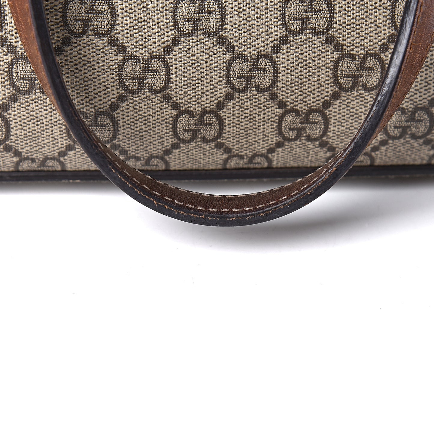 GG Supreme Monogram Medium Zippered Bucket Tote Beige Tuscany