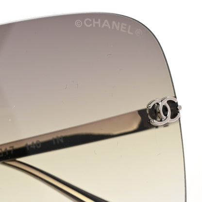 Chanel Titanium Rimless Square Sunglasses 4287-T Silver 7 of 7