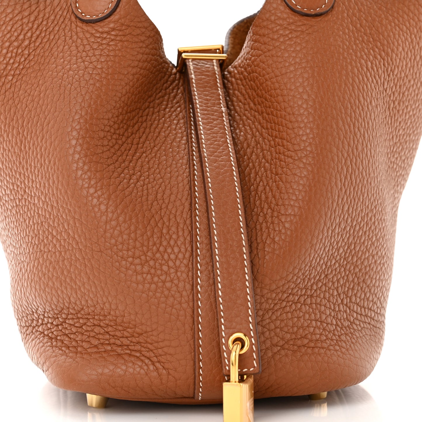 Taurillon Clemence Picotin Lock 18 PM Gold