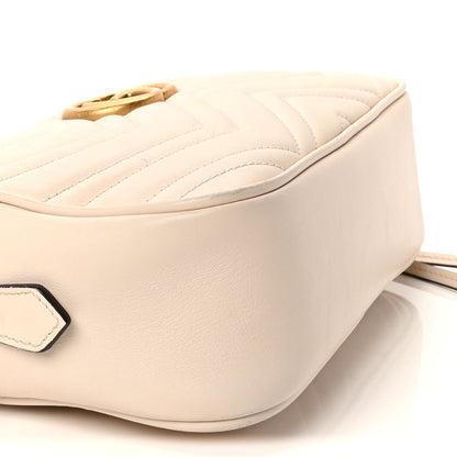 Gucci Calfskin Matelasse Small GG Marmont Chain Shoulder Bag White 8 of 8