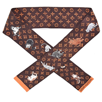 Louis Vuitton Silk Catogram Classic Bandeau Marron 1 of 4