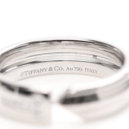 Tiffany 18K White Gold Diamond Modern Keys Ring 57 8 4 of 4