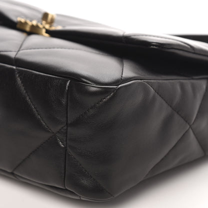 Chanel Lambskin Quilted Large 19 Flap Black 9 of 10