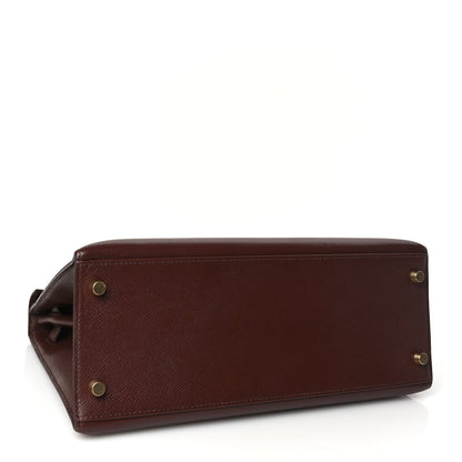 Hermes Courchevel Kelly Sellier 28 Chocolate 3 of 9