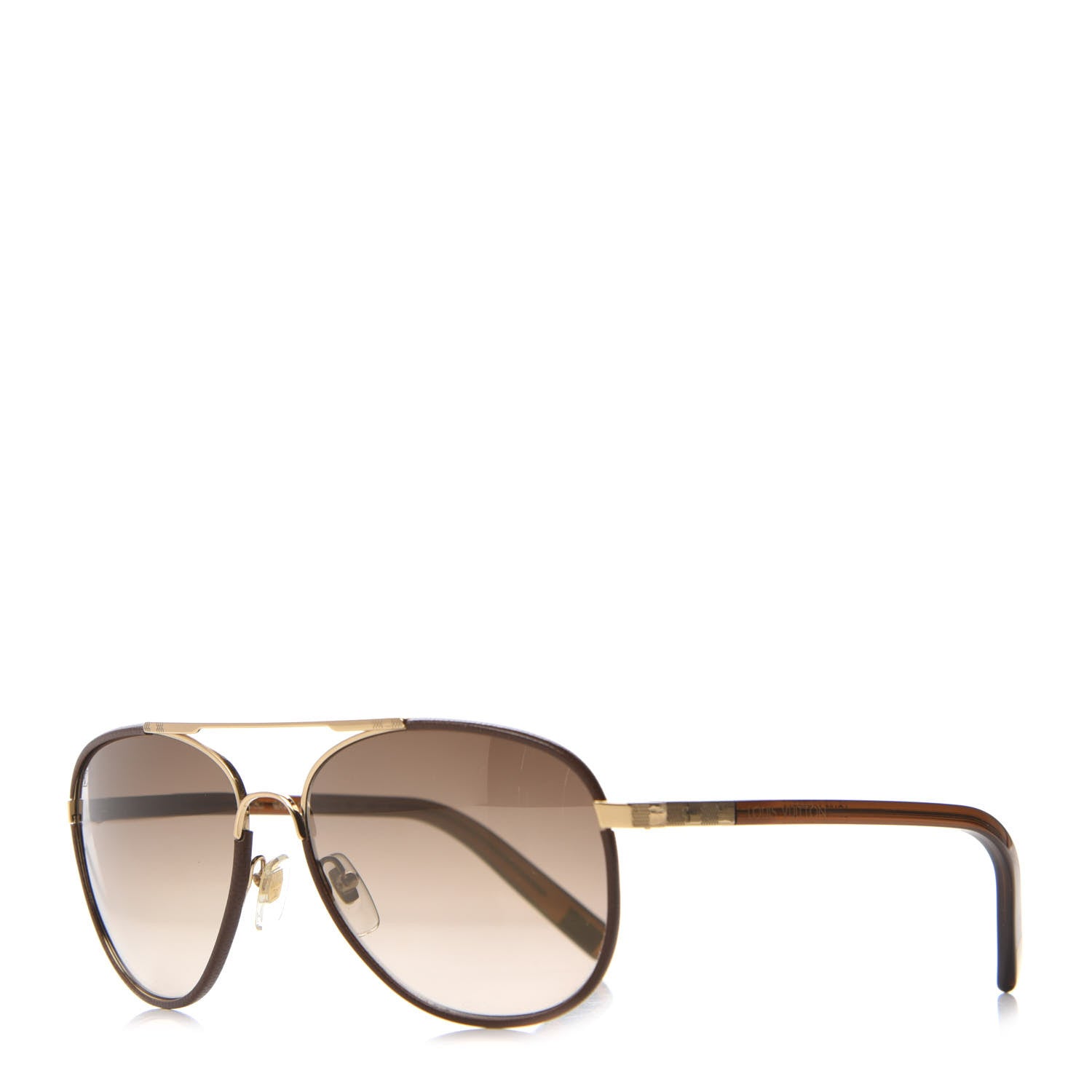 Louis Vuitton Attraction Pilot Sunglasses Z0706U Brown 1 of 8